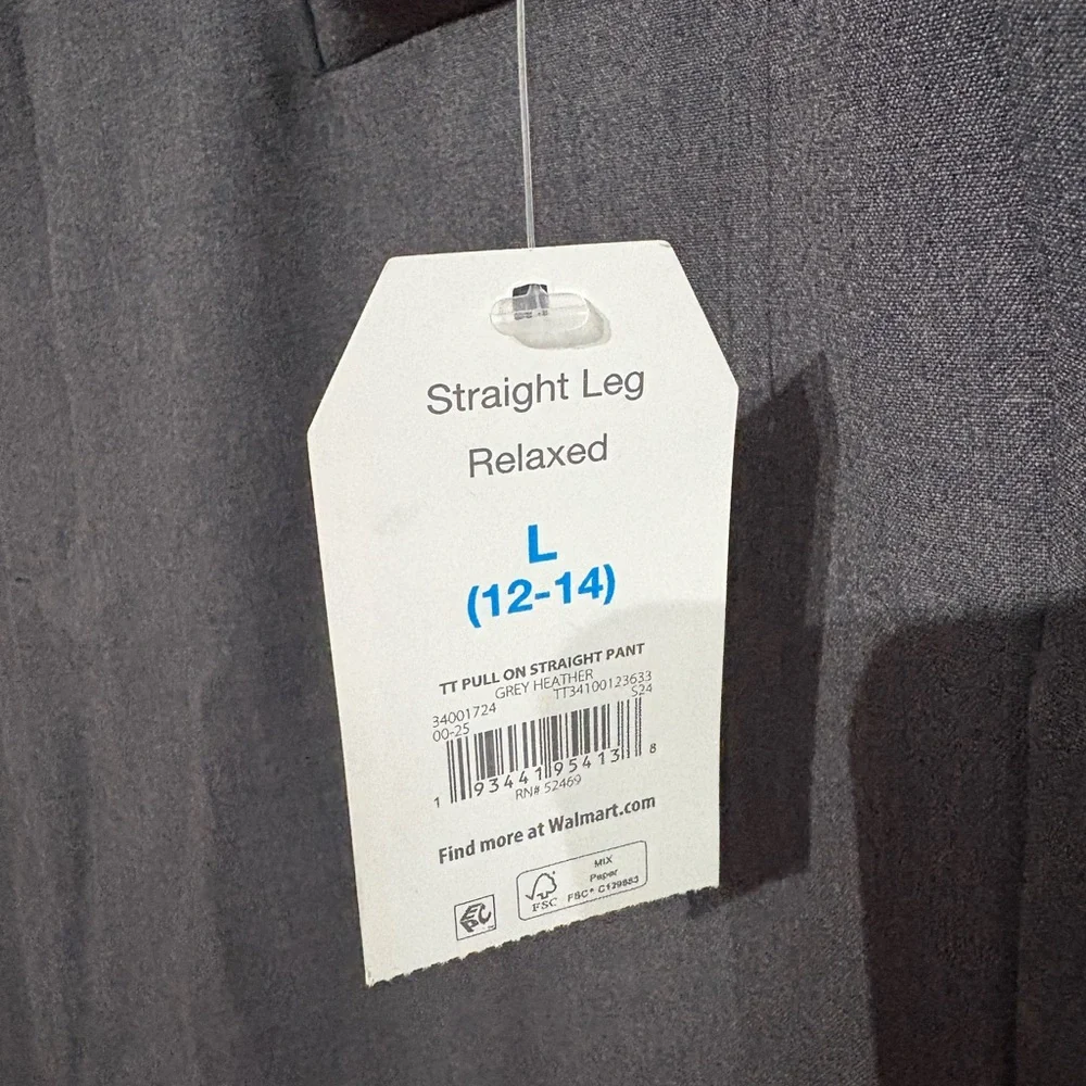 NWT Stretchy Pull-On Dark Grey Dress Pants - Picture 3 of 5